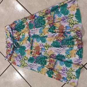 Deja Bleu Colorful Mediterranean Print Skirt Size Small